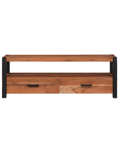Mobile TV Marrone 110 x 30 x 40 cm legno massello di acacia