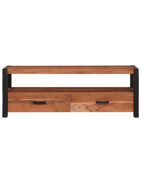 Mobile TV Marrone 110 x 30 x 40 cm legno massello di acacia