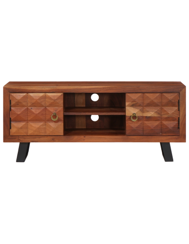 Mobile TV con lo scaffale marrone ambrato 112 x 30 x 48 cm