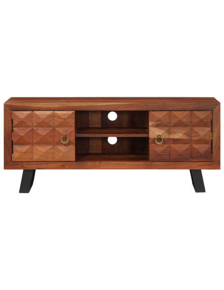 Mobile TV con lo scaffale marrone ambrato 112 x 30 x 48 cm