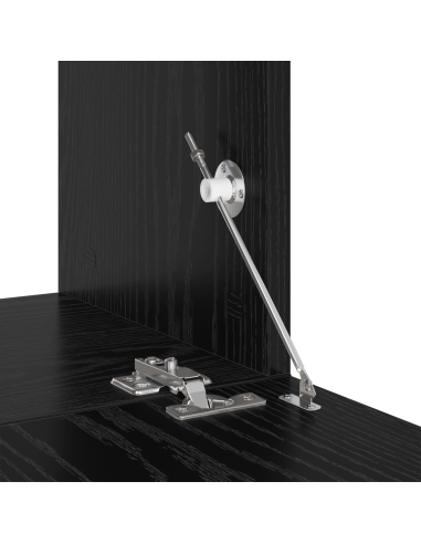 Set mobile TV Montaggio a parete Rovere Nero Legno multistrato