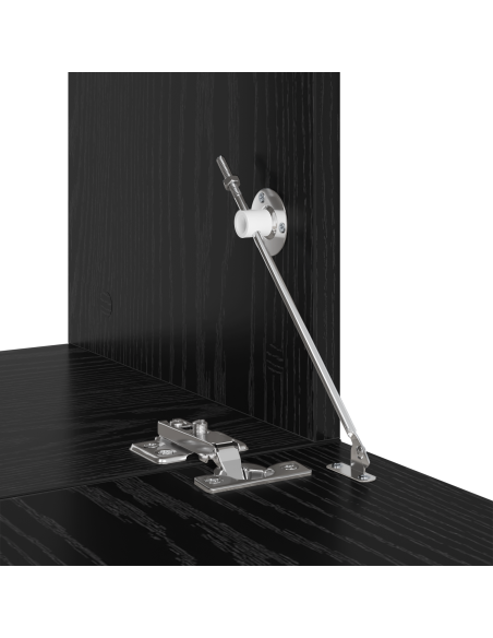 Set mobile TV Montaggio a parete Rovere Nero Legno multistrato