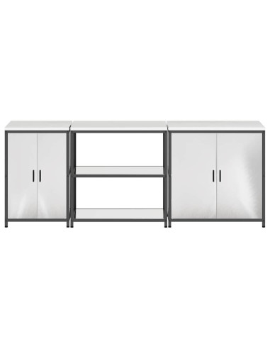 Set di Stoccaggio per Cucina 3 pcs Argento Acciaio inossidabile