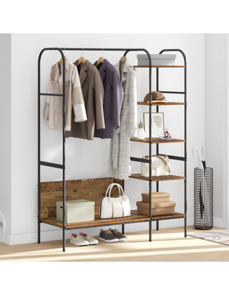 Stendibiancheria Marrone 120 x 44 x 160 cm Legno multistrato