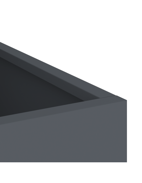 Vaso da giardino Antracite 50 x 32 x 40 cm