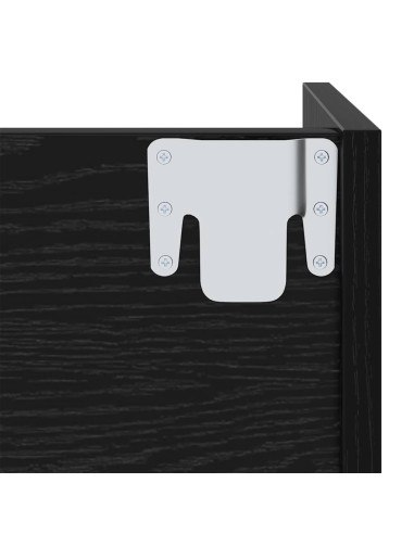 Mobile per scarpe Rovere Nero 60 x 18 x 60 cm Legno multistrato