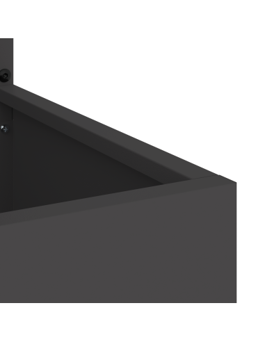 Schermo per privacy in giardino Floreale Nero 50 x 32 x 150 cm