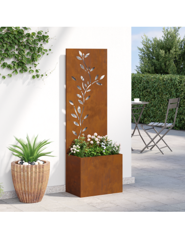 Schermo per privacy in giardino Floreale Ruggine 50 x 140 cm