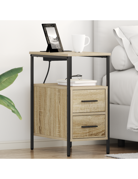 Armadio da Notte con cassetto Rovere Sonoma 30 x 48 x 61 cm