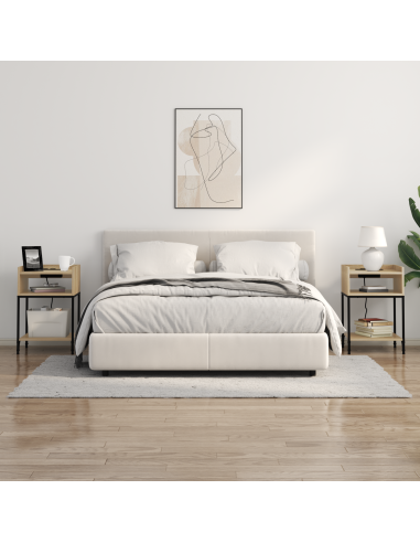 Armadio da Notte 2 pcs Rovere Sonoma 40 x 40 x 61 cm