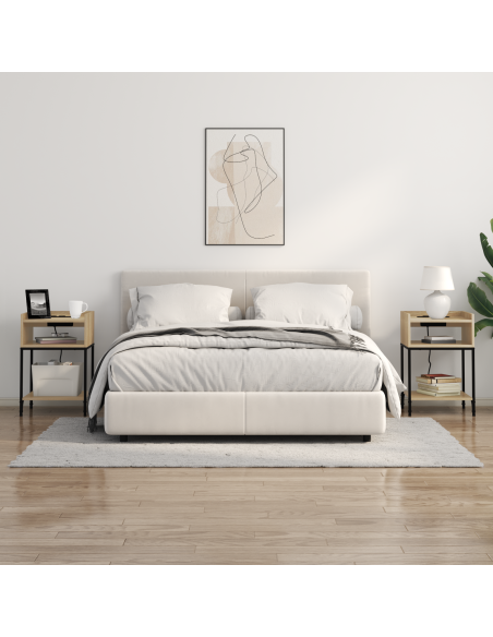 Armadio da Notte 2 pcs Rovere Sonoma 40 x 40 x 61 cm