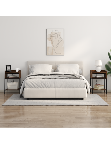 Armadio da Notte Rovere fumé 40 x 40 x 61 cm Legno multistrato