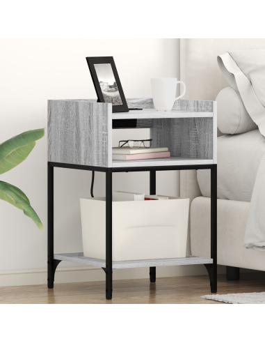 Armadio da Notte 2 pcs Grigio Sonoma 40 x 40 x 61 cm