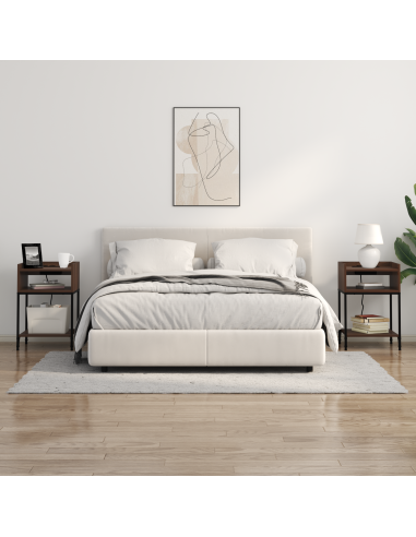 Armadio da Notte con lo scaffale Rovere Marrone 40 x 40 x 61 cm