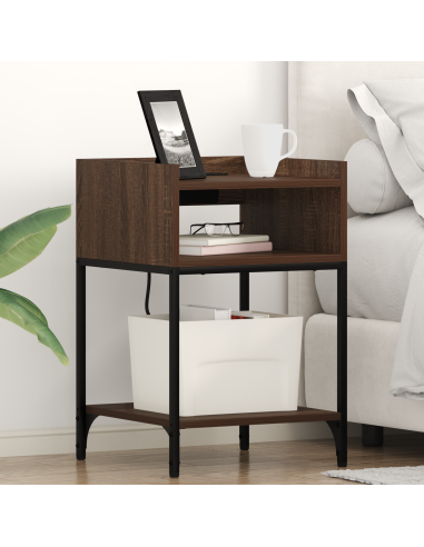 Armadio da Notte 2 pcs Rovere Marrone 40 x 40 x 61 cm