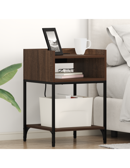 Armadio da Notte 2 pcs Rovere Marrone 40 x 40 x 61 cm