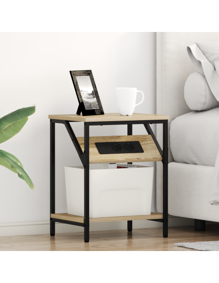 Armadio da Notte 2 pcs Rovere Sonoma 38 x 30 x 48 cm