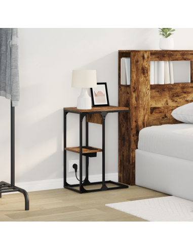 Armadio da Notte Rovere fumé 41,5 x 26 x 60,5 cm