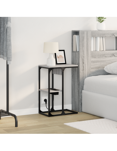 Armadio da Notte Grigio Sonoma 41,5 x 26 x 60,5 cm