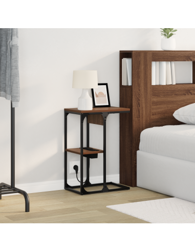 Armadio da Notte Rovere Marrone 41,5 x 26 x 60,5 cm