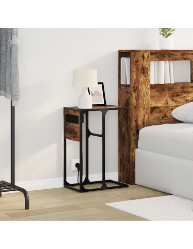 Armadio da Notte Rovere fumé 41,5 x 26 x 60,5 cm