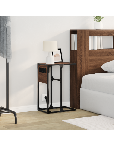 Armadio da Notte Rovere Marrone 41,5 x 26 x 60,5 cm