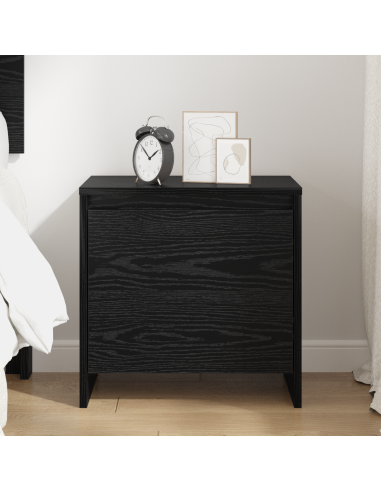 Armadio da Notte Rovere Nero 45 x 34 x 44,5 cm
