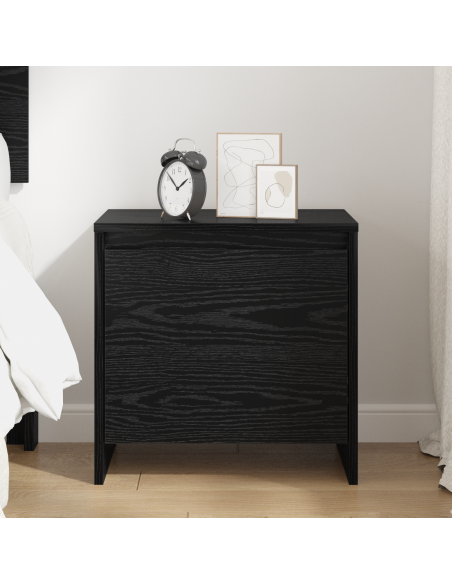 Armadio da Notte Rovere Nero 45 x 34 x 44,5 cm