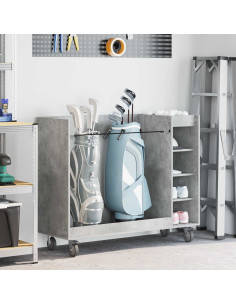 Armadio per Golf con ruota Grigio cemento 120 x 45 x 98 cm
