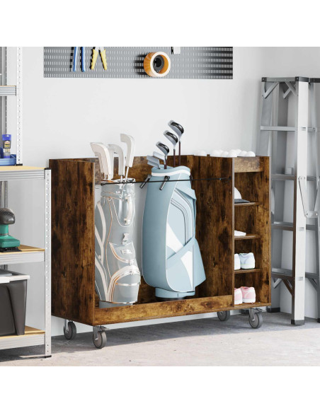 Armadio per Golf con ruota Rovere fumé 120 x 45 x 98 cm