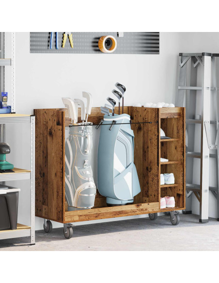 Armadio per Golf con ruota Legno vecchio 120 x 45 x 98 cm