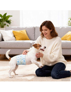 Pannolino usa e getta per cani maschi 30 pcs Bianco XS