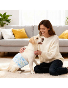 Pannolino usa e getta per cani maschi 30 pcs Bianco M