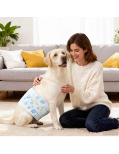 Pannolino usa e getta per cani maschi 30 pcs Bianco L