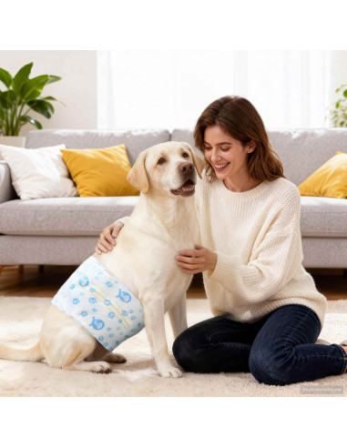 Pannolino usa e getta per cani maschi 50 pcs Bianco L