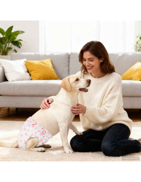 Pannolino usa e getta per cani femmina 50 pcs Bianco M