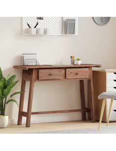 Scrivania Marrone 110 x 30 x 79 cm Legno di Mogano Massello