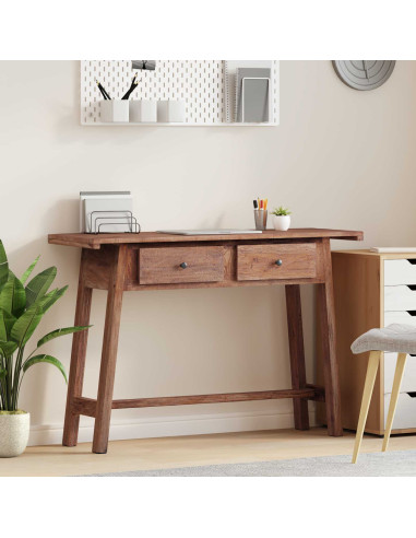 Scrivania Marrone 110 x 30 x 79 cm Legno di Mogano Massello