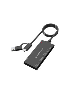 Conceptronic BIAN10B lettore di schede USB 3.2 Gen 1 (3.1 Gen 1) Type-A/Type-C Nero