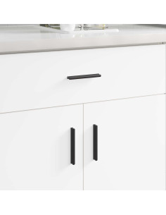 Manico 2 pcs Nero 106 x 7,4 x 15,5 mm Alluminio