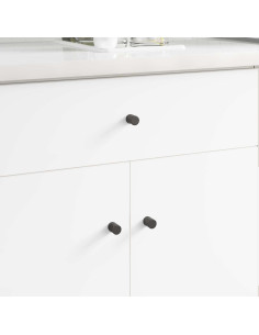 Maniglia per Armadio 12 pcs Nero 18 x 23 mm Ferro