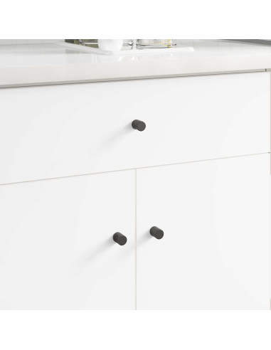 Maniglia per Armadio 12 pcs Nero 18 x 23 mm Ferro