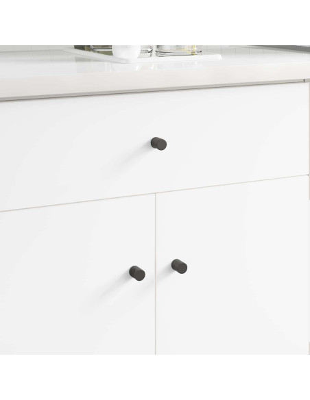 Maniglia per Armadio 12 pcs Nero 18 x 23 mm Ferro