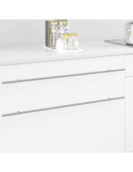 Maniglia per Armadio 2 pcs Argento 900 mm Acciaio inossidabile