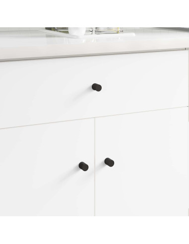 Maniglie per Armadi 12 pcs Nero M4 x 12 mm Ferro