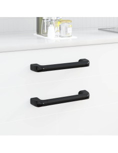 Manico Tinta unita 2 pcs Nero 380 x 34 x 85 mm Alluminio e PP