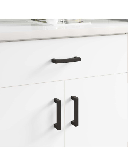 Maniglia per Mobili 2 pcs Nero 110 x 12 x 36 mm Ferro