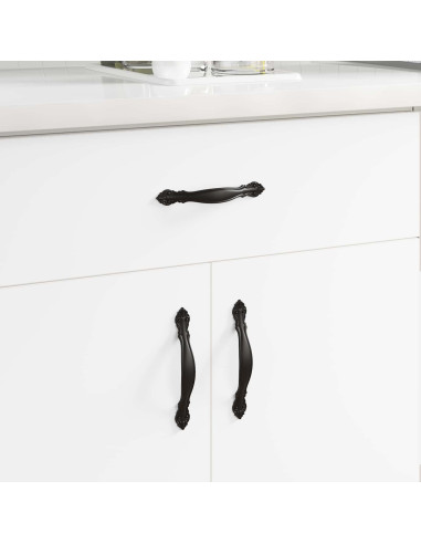 Manico 2 pcs Nero 143 x 19,2 x 20 mm Lega di Zinco