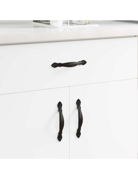 Manico 2 pcs Nero 143 x 19,2 x 20 mm Lega di Zinco