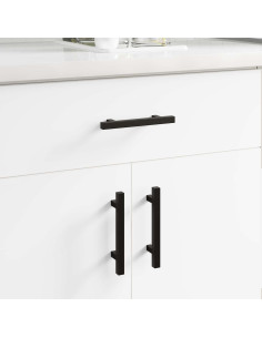 Maniglia per Armadio 2 pcs Nero 150 x 12,3 x 35,2 mm